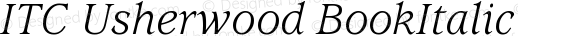 ITC Usherwood Book Italic