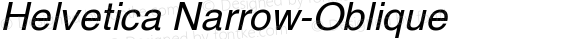 Helvetica Narrow-Oblique