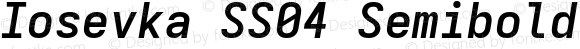 Iosevka SS04 Semibold Extended Oblique