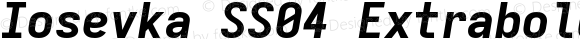 Iosevka SS04 Extrabold Extended Italic