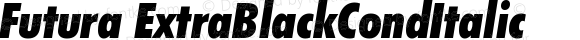 Futura Extra Black Condensed Italic