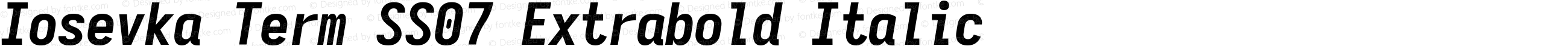 Iosevka Term SS07 Extrabold Italic