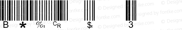 Barcode 3 of 9 Italic