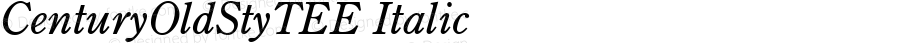 CenturyOldStyTEE Italic Version 001.005