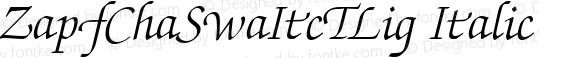 ZapfChaSwaItcTLig Italic