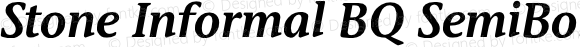 Stone Informal Semi Bold Italic