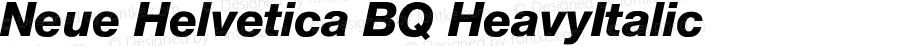 Neue Helvetica BQ HeavyItalic