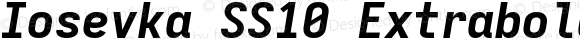 Iosevka SS10 Extrabold Extended Italic