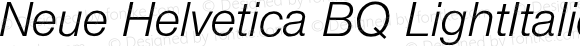 Neue Helvetica BQ LightItalic