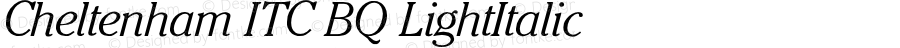 Cheltenham ITC BQ LightItalic