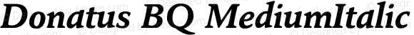 Donatus BQ MediumItalic