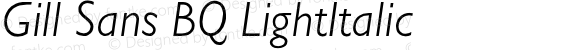 Gill Sans* MONOTYPE Light Italic