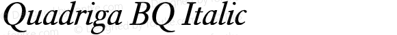 Quadriga BQ Italic