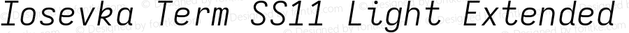 Iosevka Term SS11 Light Extended Italic