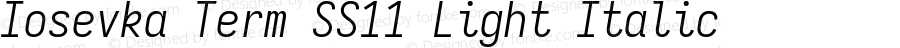 Iosevka Term SS11 Light Italic