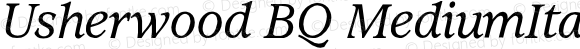 Usherwood BQ MediumItalic