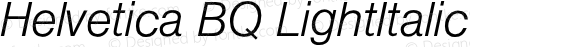 Helvetica* Light Italic
