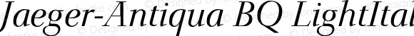 Jaeger-Antiqua BQ LightItalic