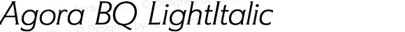 Agora (R) Light Italic
