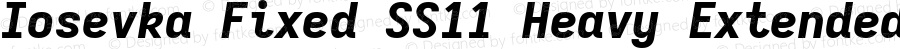 Iosevka Fixed SS11 Heavy Extended Italic