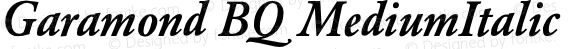 Garamond BQ MediumItalic