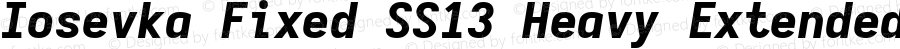 Iosevka Fixed SS13 Heavy Extended Italic