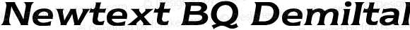 Newtext BQ DemiItalic