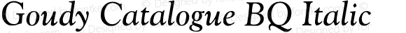 Goudy Catalogue BQ Italic