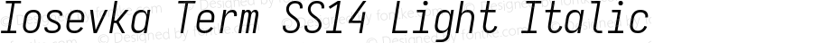 Iosevka Term SS14 Light Italic