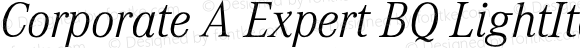 Corporate A Expert Light Italic OsF