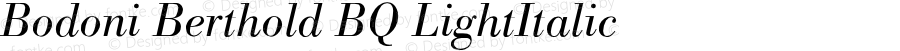 Bodoni (R) Light Italic