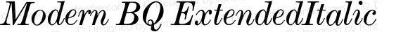 Modern (TM) Extended Italic