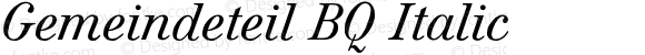 Gemeindeteil BQ Italic