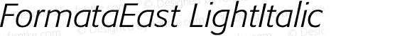 FormataEast LightItalic