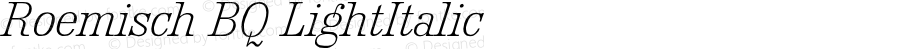 Roemisch Light Italic