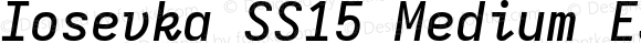Iosevka SS15 Medium Extended Italic