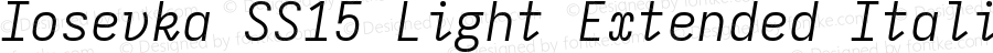 Iosevka SS15 Light Extended Italic