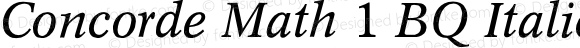 Concorde Math 1 BQ Italic