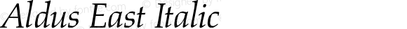 Aldus East Italic