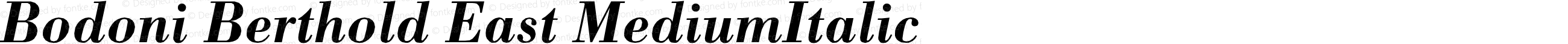 Bodoni (R) EE Medium Italic