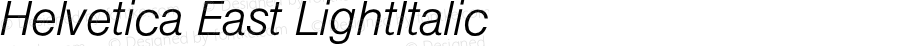 Helvetica* EE Light Italic