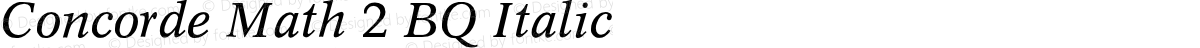 Concorde Math 2 BQ Italic