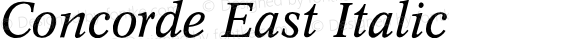 Concorde East Italic