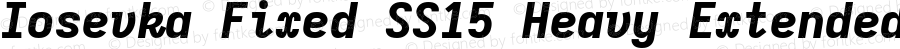 Iosevka Fixed SS15 Heavy Extended Italic