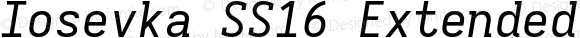 Iosevka SS16 Extended Italic