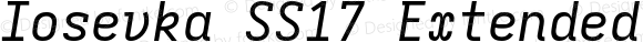 Iosevka SS17 Extended Italic