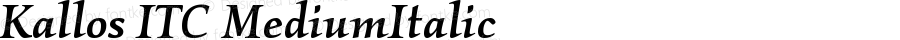 Kallos ITC MediumItalic