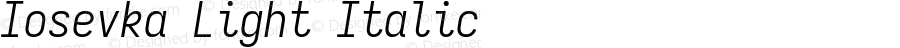 Iosevka Light Italic