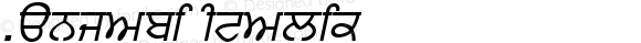 Punjabi  Italic