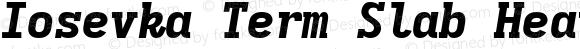 Iosevka Term Slab Heavy Extended Italic